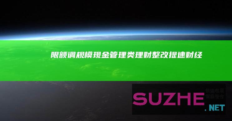 限额调规模现金管理类理财整改提速_财经