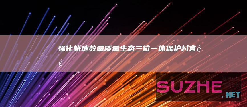 强化耕地数量质量生态“三位一体”保护_村官频道